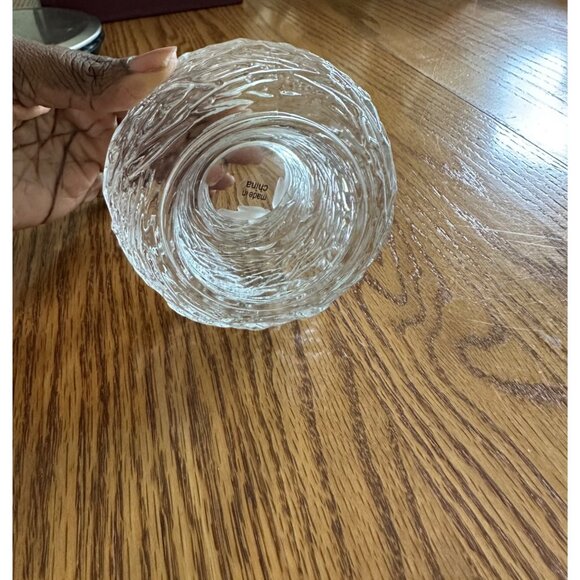 Clear Glass Bird Nest Love birds Figurine Decorative Accent Piece Candle Holder - Picture 10 of 10